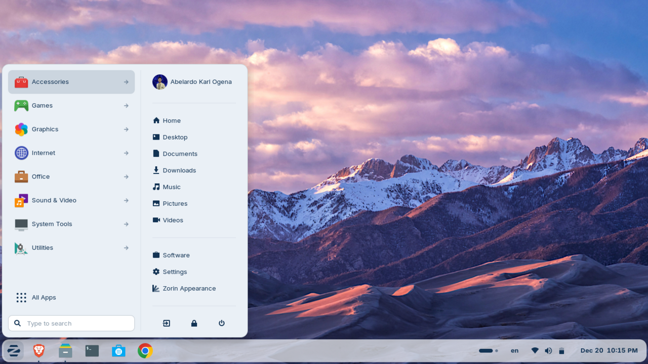 Zorin OS Screenshot 1